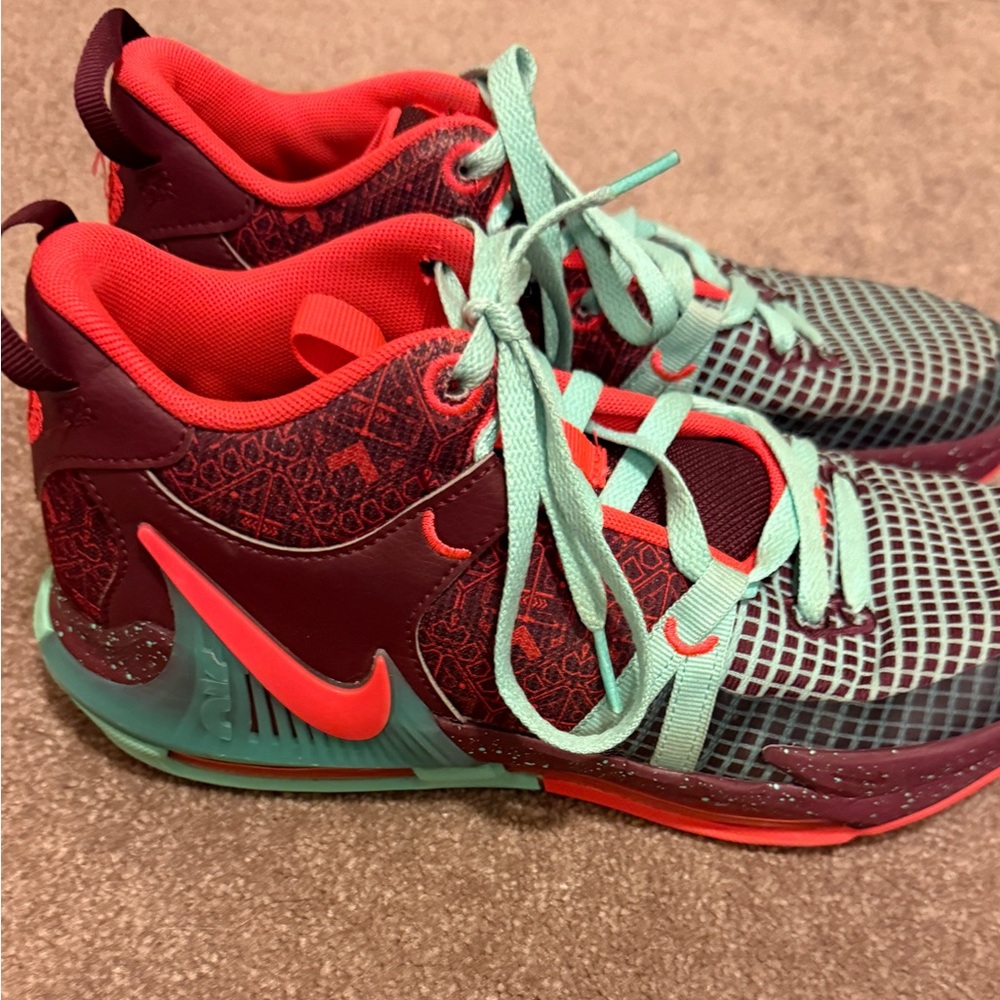 Nike Kids Red and Teal Athletic Sneakers